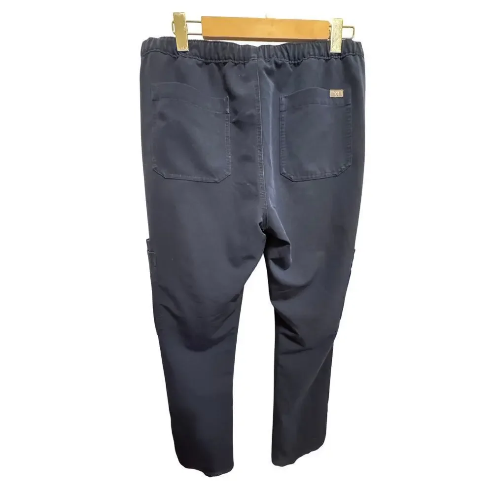 Figs Men's Navy Blue Cairo Cargo Medical Scrub Pants Sz L